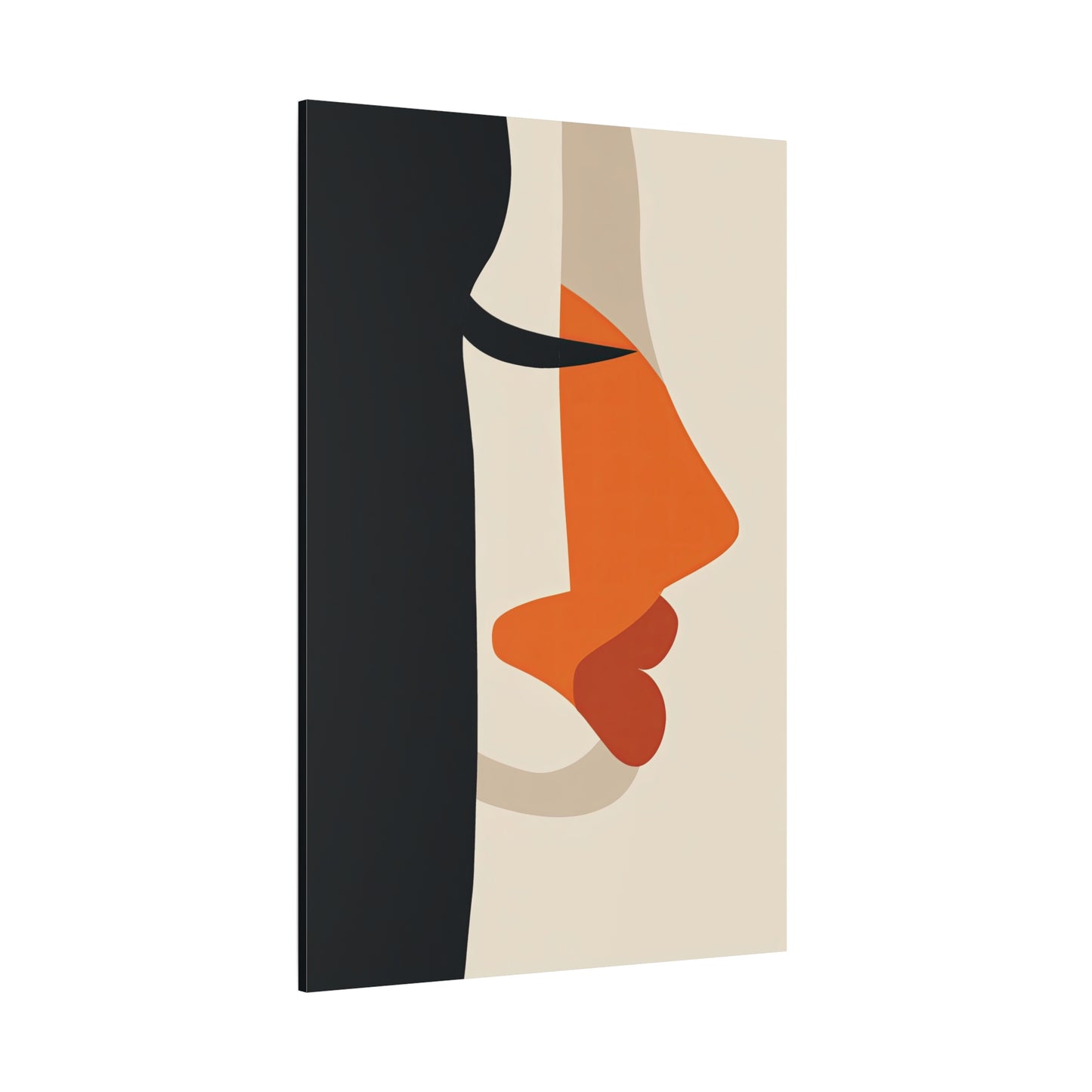 Minimalist Abstract Canvas Print – Bold Geometric Face Art