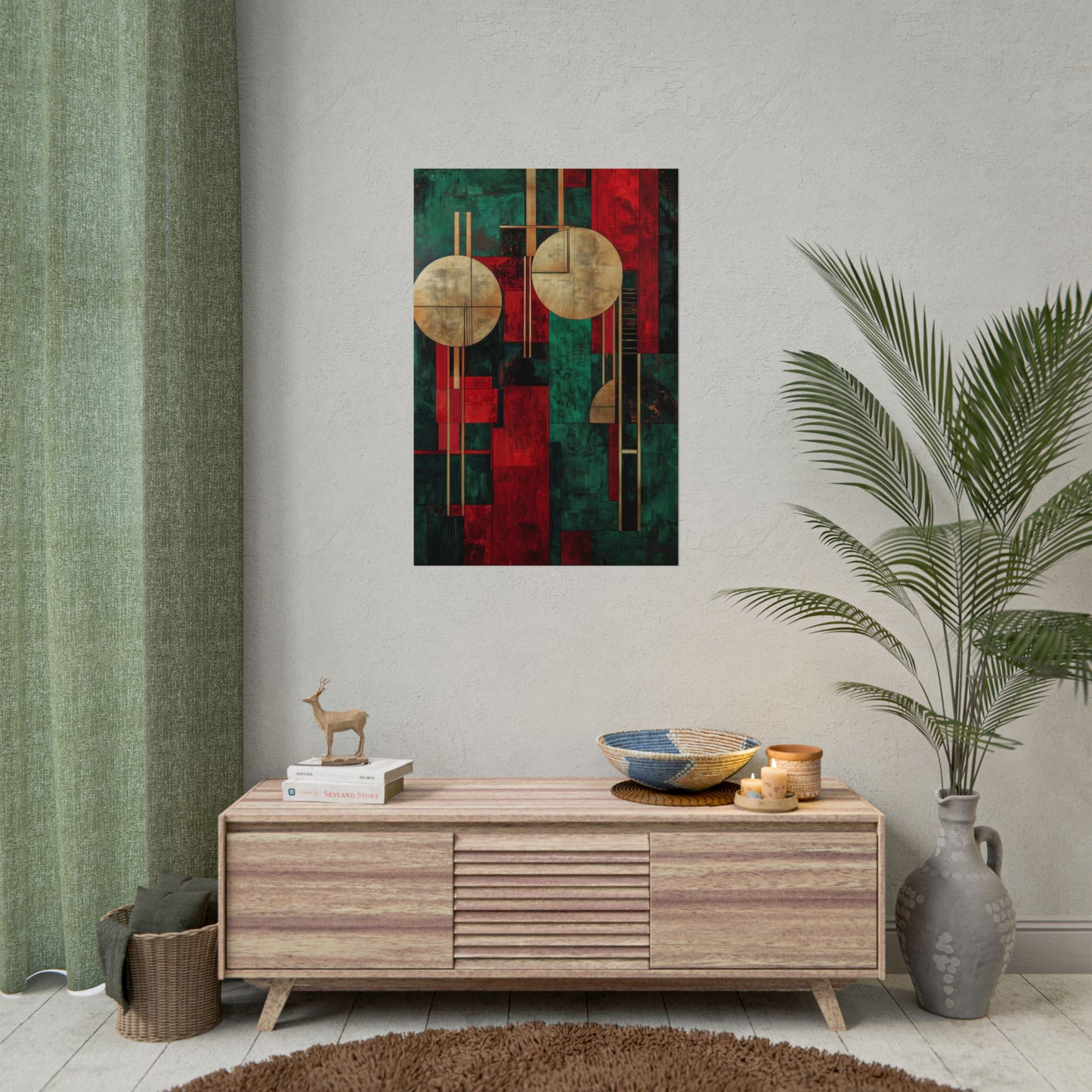 Mid-century Wall Art Poster Roaring Elegance (20019)
