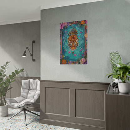 Tropical Tiger Poster – Exotic Jungle Wall Art Print (50001)
