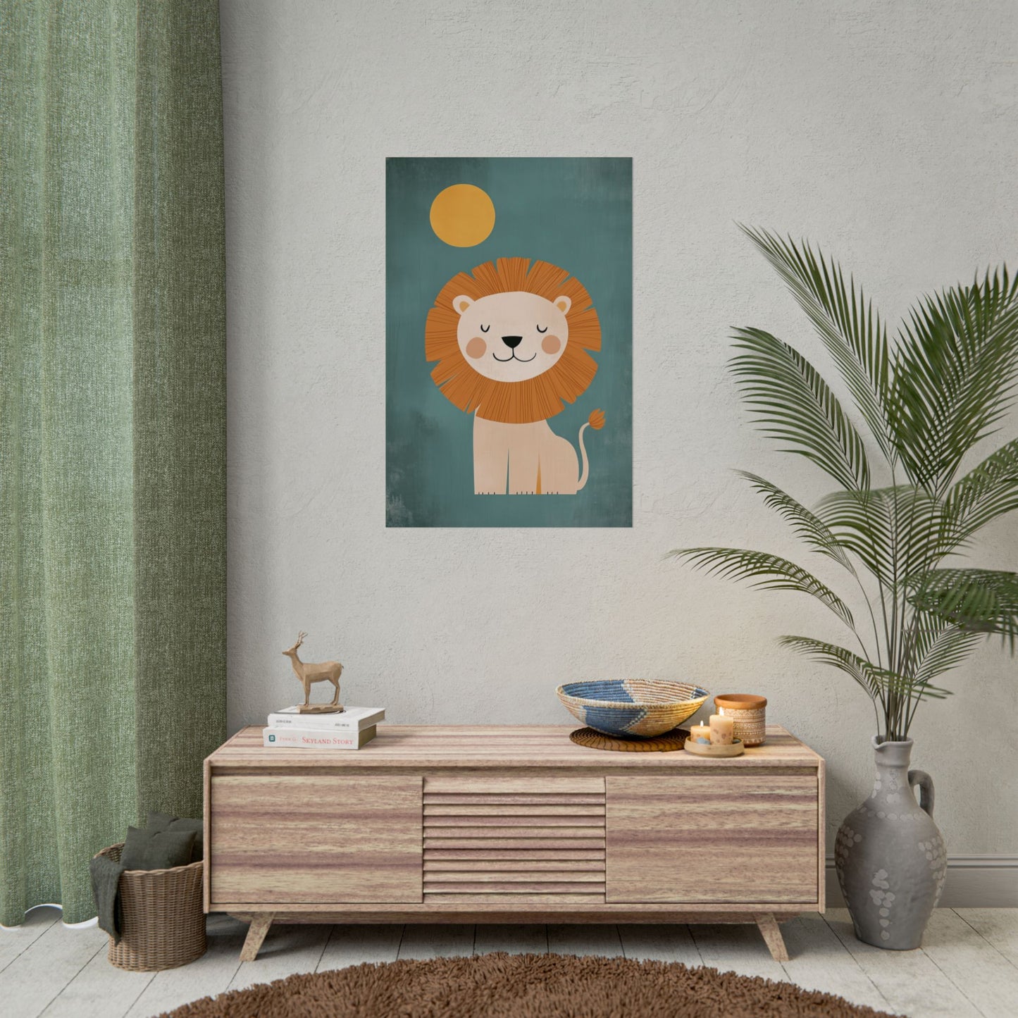 Kids Wall Art Poster Serene Lion (20030)