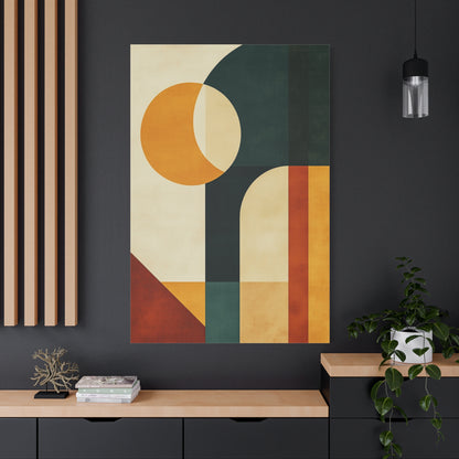 Mid-Century Modern Canvas – Bold Geometric Wall Art (20004)