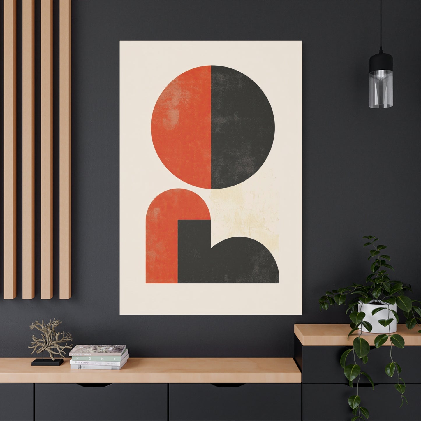 Mid-Century Modern Canvas – Geometric Retro Wall Art (20002)