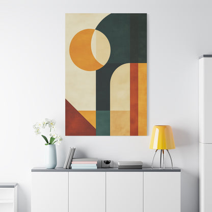 Mid-Century Modern Canvas – Bold Geometric Wall Art (20004)