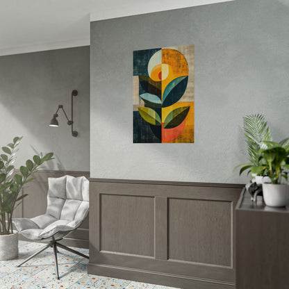 Mid Century Modern Wall Art Poster Playful Spring Dance - Four Seasons '25 (20044)