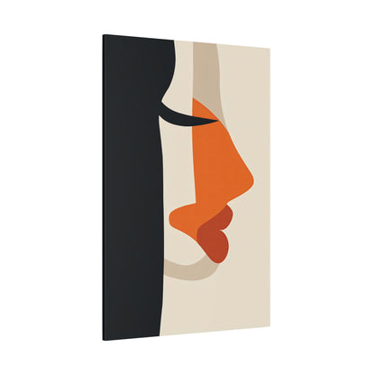 Minimalist Abstract Canvas Print – Bold Geometric Face Art