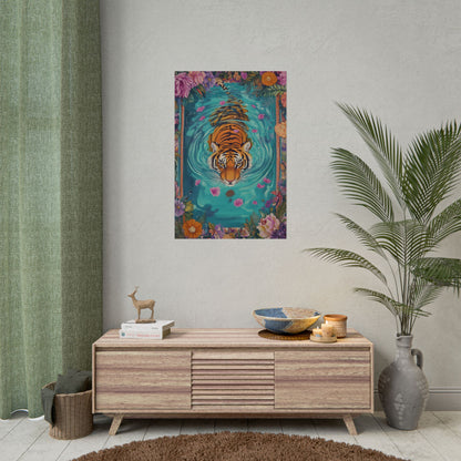 Tropical Tiger Poster – Exotic Jungle Wall Art Print (50001)