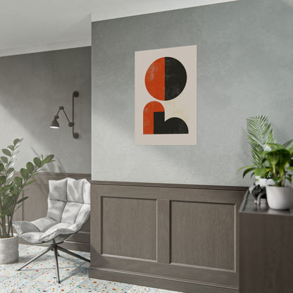 Timeless Mid-Century Modern Poster – Bold Geometric Wall Art (20002)
