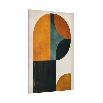 Mid-Century Modern Art Print – Geometric Retro Wall Decor Canvas (20003)