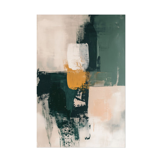 Modern Abstract Wall Art Poster – Textured Brushstroke Composition (20012)