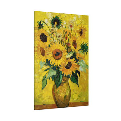 Van Gogh-Inspired Sunflowers Canvas – Vibrant Post-Impressionist Floral Print