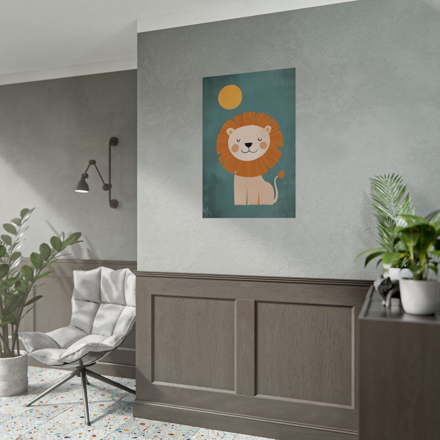 Kids Wall Art Poster Serene Lion (20030)
