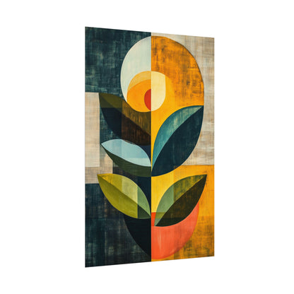 Mid Century Modern Wall Art Poster Playful Spring Dance - Four Seasons '25 (20044)