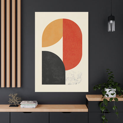 Mid-Century Modern Art Print – Geometric Abstract Canvas (20001)