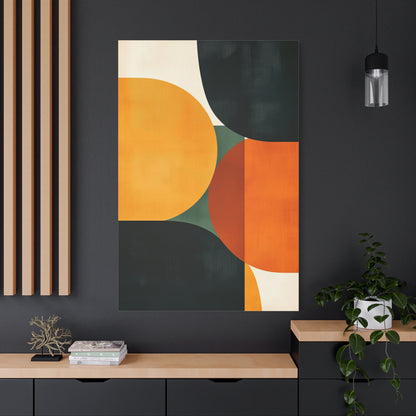 Mid-Century Modern Art Print – Geometric Retro Canvas (20005)