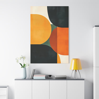 Mid-Century Modern Art Print – Geometric Retro Canvas (20005)