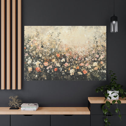 Wildflower Radiance: Vibrant Abstract Expressionist Canvas Print