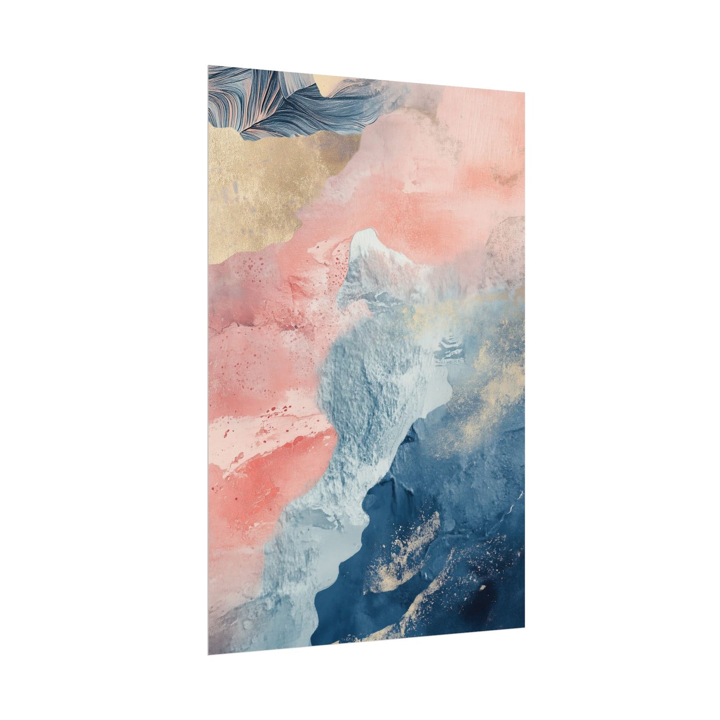 Abstract Wall Art Poster Dreamy Beach Embrace in Pastel Serenity (20018)